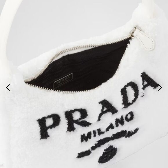 White Prada Re-Edition 2000 terry mini-bag - Picture 12 of 14